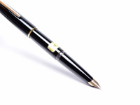 NOS 1970s MONTBLANC No. 320 360 380 Black Resin 14K EF Fountain Pen Lever Ballpoint & 1.17mm Mechanical Pencil Set in Box