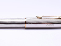 Rare 1994 Parker Sonnet Cascade Silver Plated Made for Audi F Fine Nib Fountain Pen Made in France