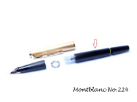 Vintage Matte Brushed Montblanc No. 220, 224, 225 Fountain Pen Body Barrel Part Spare Repair