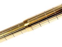 Rare 2006 PARKER Sonnet Special Edition France Crocodile Vermeil Crosshatch 23K Gold Plated 18K 750 Flexible Two Tone M Nib Fountain Pen w/Converter