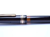 Ultra Rare 1950s MONTBLANC Masterpiece Celluloid 142 Long Ink Window OBB Flexible Nib Telescopic Piston Fountain Pen