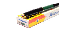 Rare NOS 1970s Pelikan M480 Export Model (MK Successor) Green & Black F Nib Fountain Pen In Box w/ Papers