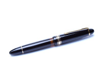 Ultra Rare 1950s MONTBLANC Masterpiece Celluloid 142 Long Ink Window OBB Flexible Nib Telescopic Piston Fountain Pen