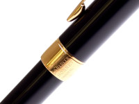 Parker Sonnet Black Lacquer & Gold Plated Trims Ballpoint Pen Made in France