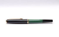 Rare NOS 1970s Pelikan M480 Export Model (MK Successor) Green & Black F Nib Fountain Pen In Box w/ Papers