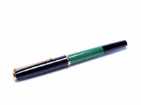 1960s Pelikan MK10 (Type 1) Airplane Safe Green & Black Resin EF Gold Nib Piston Filling Fountain Pen