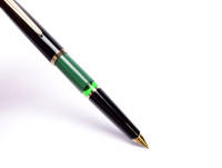 Rare Vintage Mint 1970s Pelikan 120 Type III Series 3 Black & Green Resin EF Nib Piston Fountain Pen - Germany