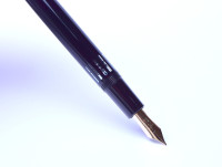  SENATOR 880 Germany Rolled Gold & Black Resin 14K Super Flex Nib Fountain Pen