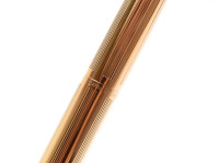 1970s Original First Series Caran d'Ache MADISON All Gold Plated 14K Flex Nib Fountain Ballpoint Pen & Mechanical Pencil Set In Box