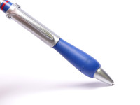 Rotring Skynn Deep Blue & Silver Jumbo Refill Padded Grip Ballpoint Pen in Casing