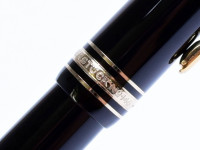 1980s Montblanc 146 Le grand Meisterstuck/Masterpiece Black Resin Fountain Pen