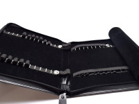 Rare Rotring 48 Slots High Quality Black PU Leather Zipper Pouch Fountain Ballpoint Pen Pencil Case Holder/Folder