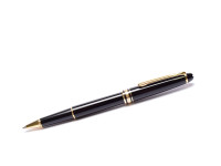 Montblanc Meisterstuck Masterpiece No. 163 Classique Luxury Black Resin & Gold Rollerball Pen