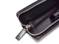 Montblanc High Quality Genuine Leather Zipper Case Pouch for One Oversize Pen