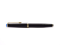 Rare 1960s Blue Captop KAWECO 36 D Durchschreiber Thick 14K Gold D EF Nib Piston Fountain Pen