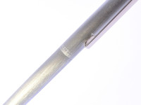 Rare 1980s Markant M7720 East Germany Deep Brushed Anodized Aluminum & Steel B Broad Flex Nib Cartridge Fountain Pen