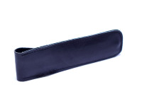 Vintage High Quality Genuine Soft Black Leather Sleeve Pouch Case for 1 or 2 Fountain/Ballpoint Pens & Pencils