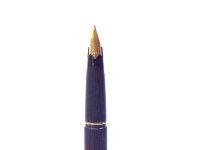 NOS 1960s MONTBLANC No.220 Cartridge Fountain Pen Matte Brushed 14K Gold OM Oblique Medium Large Nib