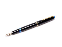 Rare 1960s Blue Captop KAWECO 36 D Durchschreiber Thick 14K Gold D EF Nib Piston Fountain Pen