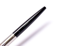 1960s PARKER 45 Standard Black & Stainless Steel Cap F Fine Nib Fountain Pen Made in England