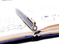 NOS 1970s MONTBLANC No. 320 360 380 Black Resin 14K EF Fountain Pen Lever Ballpoint & 1.17mm Mechanical Pencil Set in Box