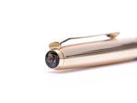 1960s Mint Pelikan M30 (30) Rolled Gold Fountain Pen Cap Replacement Part Full Unit With Clip, Crown Logo and Inner Sleeve Ring