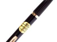 Flagship NOS 1970s Black Resin Reform 4000 (Pelikan 400NN Rival) 14K Gold Super Flex F Nib Fountain Pen & 2mm Mechanical Pencil Set In Box