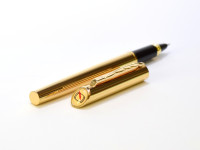 Made in USA 1980s Quill Gold Plated Rollerball Ballpoint & Mechanical Pencil Set in Box