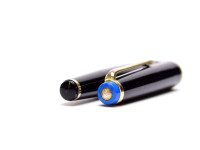 Rare 1960s Blue Captop KAWECO 36 D Durchschreiber Thick 14K Gold D EF Nib Piston Fountain Pen