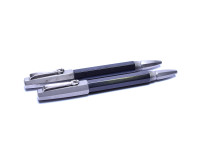 Limited Edition 2002 Montegrappa Tecn@ (Techno) Carbon Fiber & Titanium 18K 750 Gold Nib Fountain Ballpoint Data Pen & PDA Set 