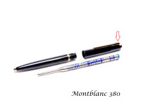 Vintage Montblanc No. 284 281 & 380 Ballpoint Pen Clip, Insert & Cap Top Emblem Part Spare Repair 