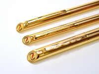 Made in USA 1980s Quill Gold Plated Rollerball Ballpoint & Mechanical Pencil Set in Box