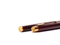 Rare 1991 Parker Classic (180) Laque Thuya "Brown Marble" Gold Plated Fine Nib Cartridge Fountain Pen Made In UK
