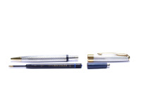 Parker Sonnet Fougere 925 Solid Sterling Silver & Gold Twist Ballpoint Pen Made in France