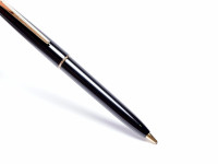 NOS 1970s MONTBLANC No. 320 360 380 Black Resin 14K EF Fountain Pen Lever Ballpoint & 1.17mm Mechanical Pencil Set in Box