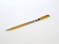 Made in USA 1980s Quill Gold Plated Rollerball Ballpoint & Mechanical Pencil Set in Box