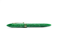 Vintage Sheaffer Balance II Marbled Jade Green & 23K Gold Electroplated Trims Rollerball Pen