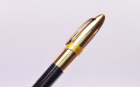 NOS True Time Capsule - Lost Brand of France - 1930s Stylomine Hard Rubber Lever Filling Fountain Pen w/ 18K Super Flex EF Hearthole Nib
