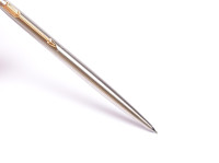 Parker Flighter 45 Stainless Steel & Gold Plated Trim Push Button Made in UK Mechanical Pencil