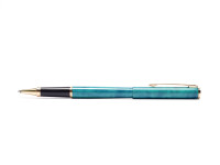 Sheaffer Fashion 293 Jade Emerald Green Lacquer Gold Plated Trim Rollerball & Ballpoint Set Made in USA