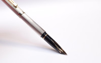 Sheaffer 1024x Targa Version II 925 Solid Sterling Silver & Gold Vermeil Fountain Pen & Ballpoint Pen Set