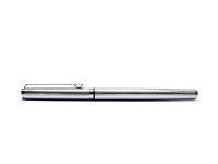 Stunning 1980s REFORM All Over Chrome Godron Special Elongated Soft KF Nib Cartridge/Converter Fountain Pen