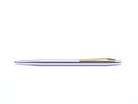 1970s Montblanc Noblesse Obligue Slimline Stainless Steel Ballpoint Pen Refill Adapter