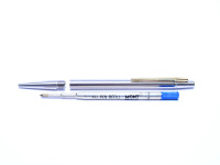 1970s Montblanc Noblesse Obligue Slimline Stainless Steel Ballpoint Pen Refill Adapter
