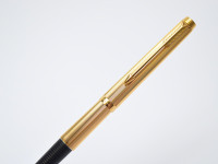 1977 Parker Imperial Godron 180 24K Gold Plated B/F Broad & Fine Two Sided 14K Nib Fountain Pen Made In France