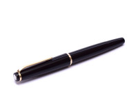 Large 1960s Black Resin MONTBLANC No.34 14K 585 Gold Flexible EF Nib Piston Fountain Pen