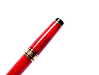 1994 Limited Edition Coral/Marble 1858/7500 Red Aurora Optima 75 Year Anniversary Edition 18K M Nib Fountain Pen