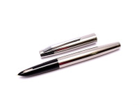 Golden Star 703 Steel Black Section F Fine Hooded Nib Aeromatic Press Converter Fountain Pen