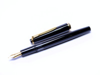 Reform Germany 4328 Round Black Resin & Gold B Broad Nib Fountain & Ballpoint Pen Set In Box