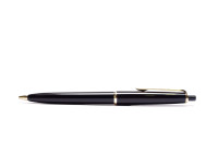 Vintage 1960s Montblanc Pix No. 36 1.18mm Lead Black Resin & Gold Push Button Repeater Mechanical Pencil